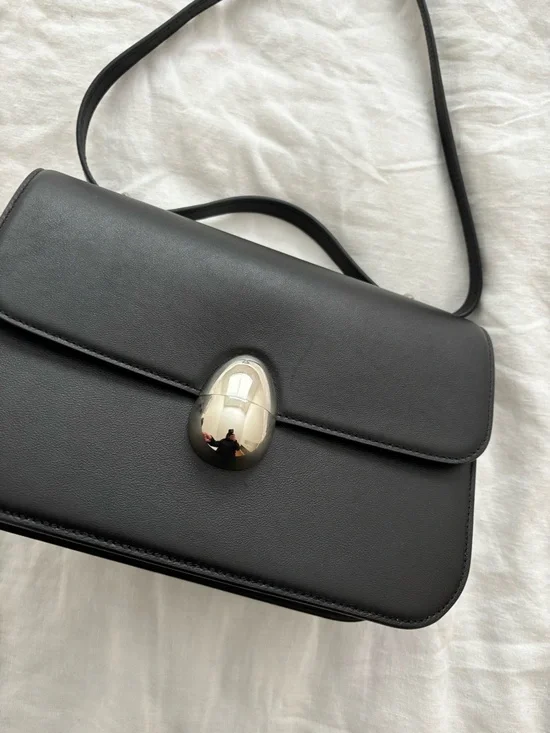 Neous Phoenix Adjustable Crossbody Handbag Black and Silver - Picture 3 of 10